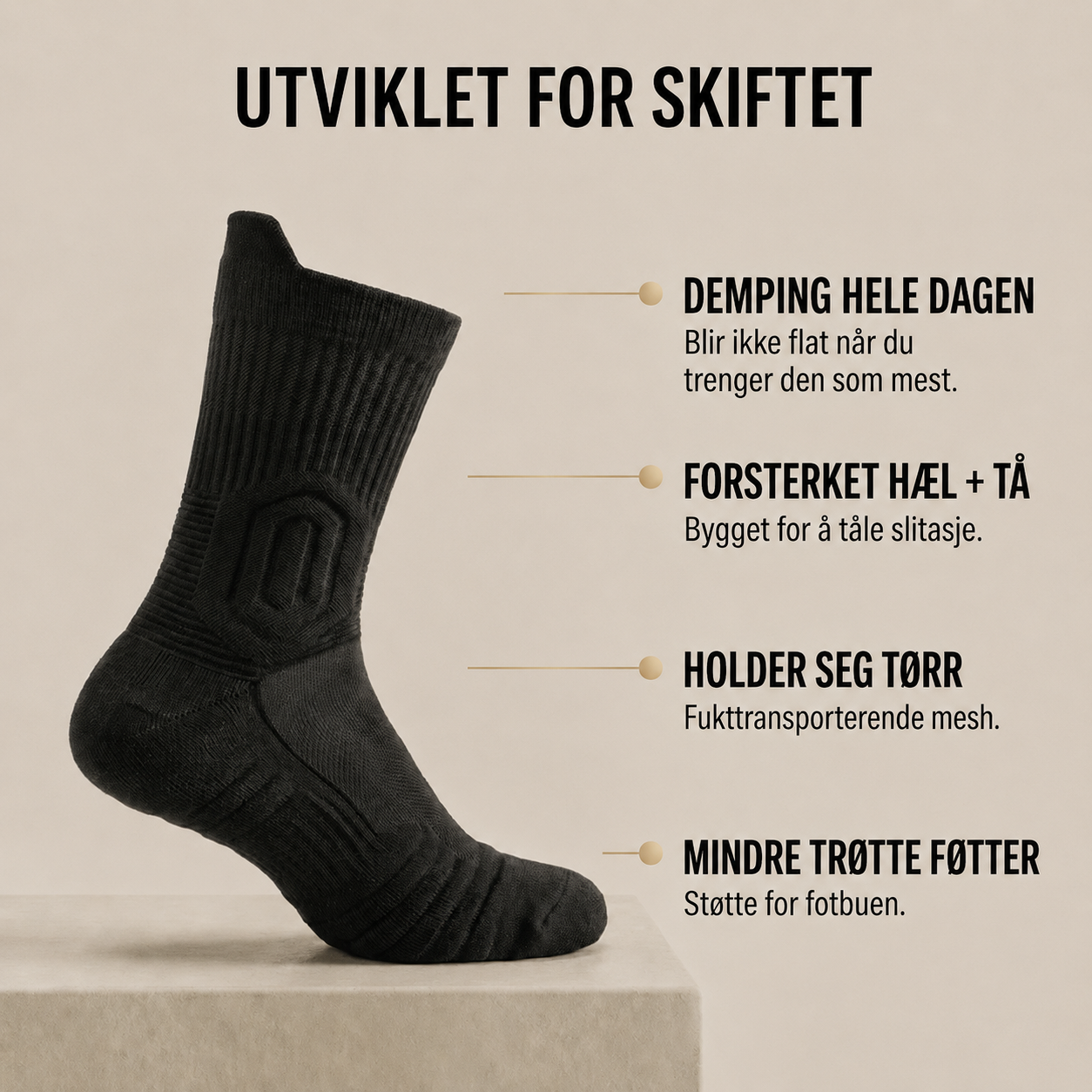 NeedyKnee™ Arbeidssokker