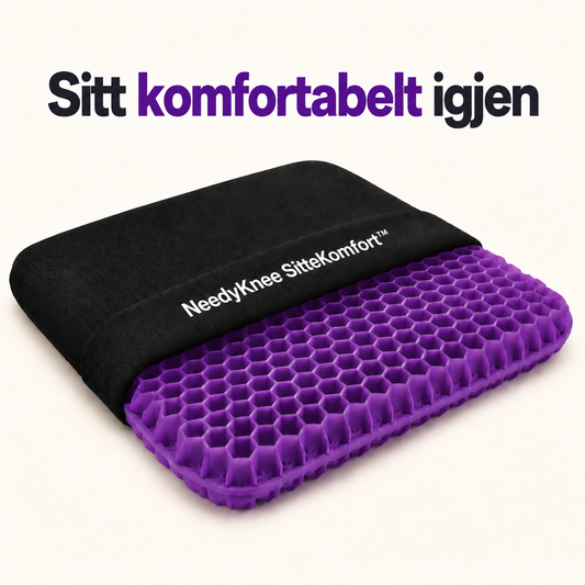 NeedyKnee SitteKomfort™ – Ergonomisk gelpute for sunne sittevaner