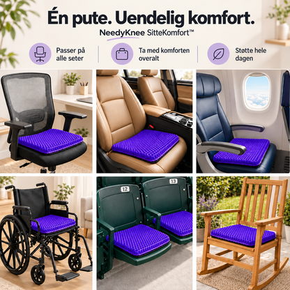NeedyKnee SitteKomfort™ – Ergonomisk gelpute for sunne sittevaner