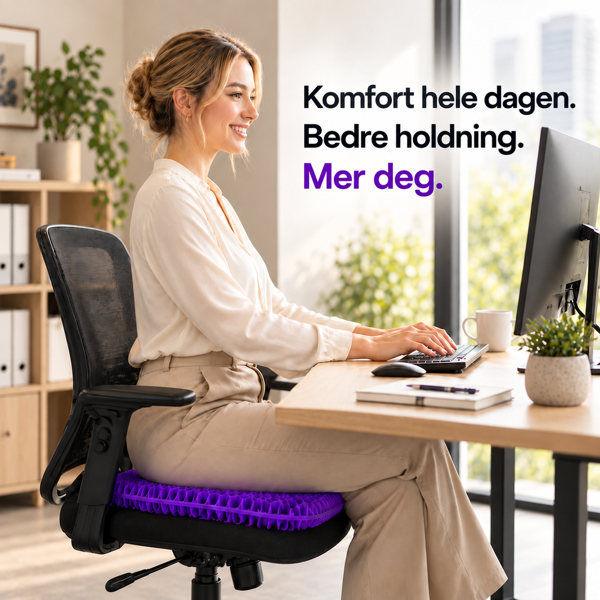 NeedyKnee SitteKomfort™ – Ergonomisk gelpute for sunne sittevaner