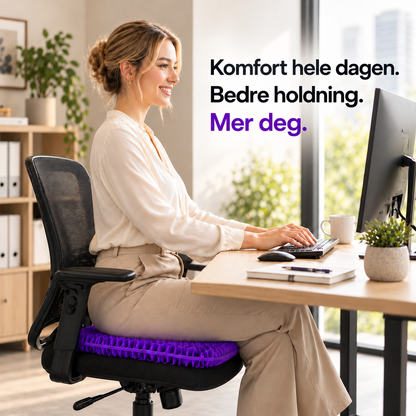 NeedyKnee SitteKomfort™ – Ergonomisk gelpute for sunne sittevaner