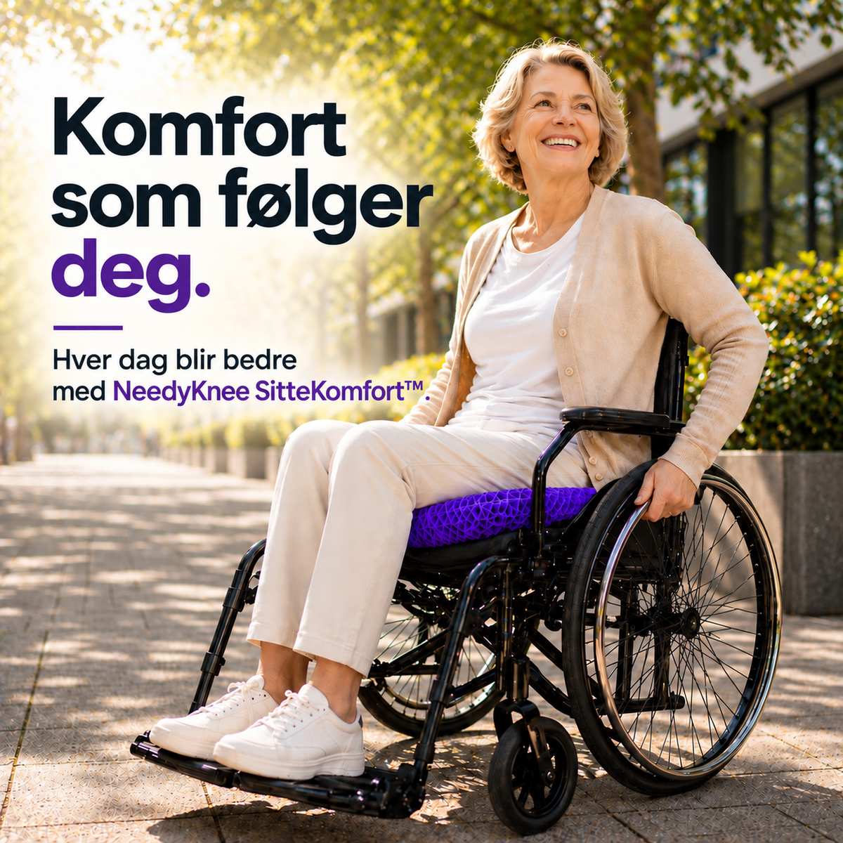 NeedyKnee SitteKomfort™ – Ergonomisk gelpute for sunne sittevaner