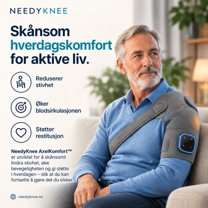 NeedyKnee AxelKomfort™ – 3-i-1 skuldermassasje med varme, kompresjon og vibrasjon