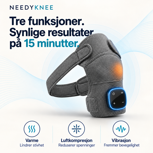 NeedyKnee AxelKomfort™ – 3-i-1 skuldermassasje med varme, kompresjon og vibrasjon