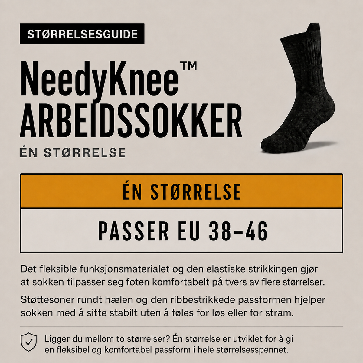 NeedyKnee™ Arbeidssokker
