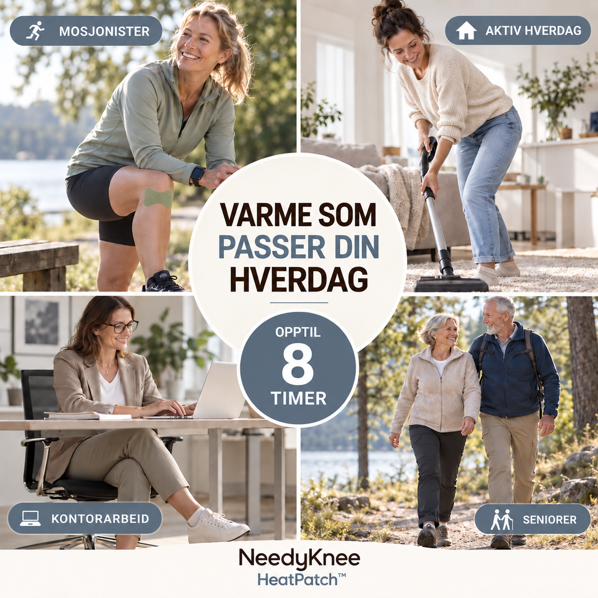 Selvvarmende kneplaster™ – 120 stk