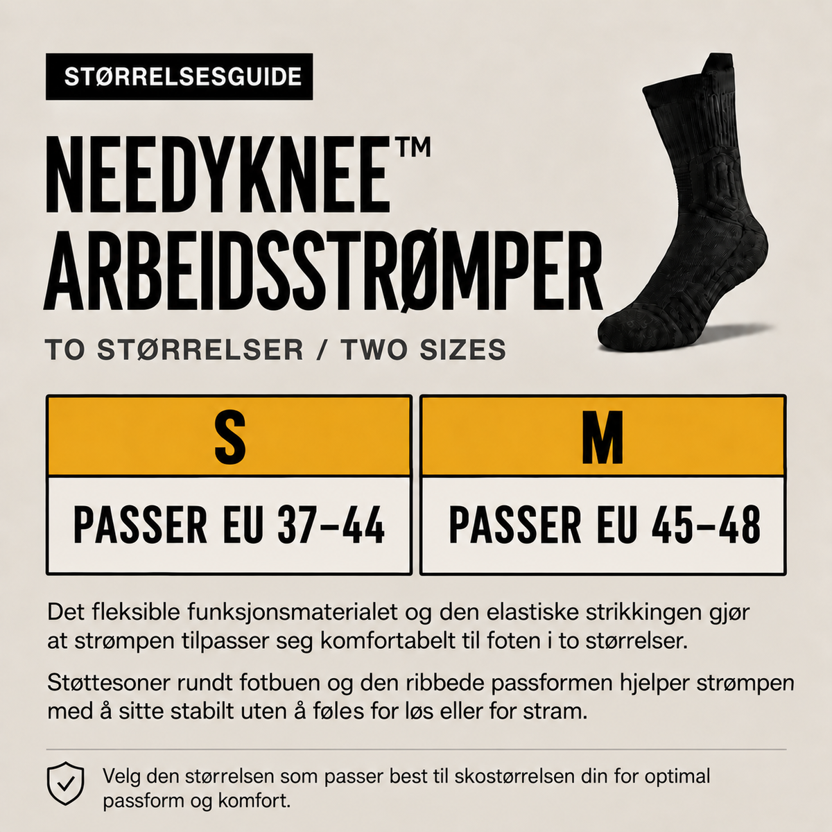 NeedyKnee™ Arbeidssokker