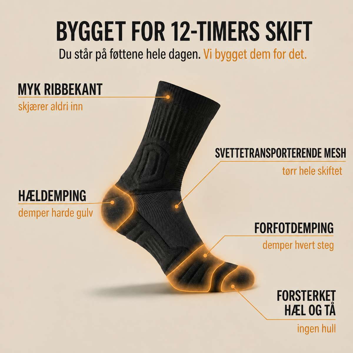 NeedyKnee™ Arbeidssokker